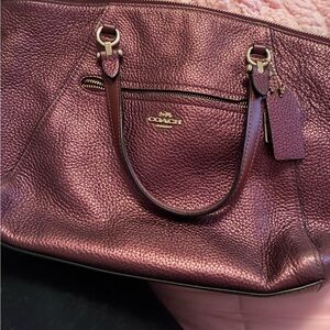 Coach Shimmering Purple Tote Bag